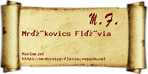 Mrákovics Flávia névjegykártya